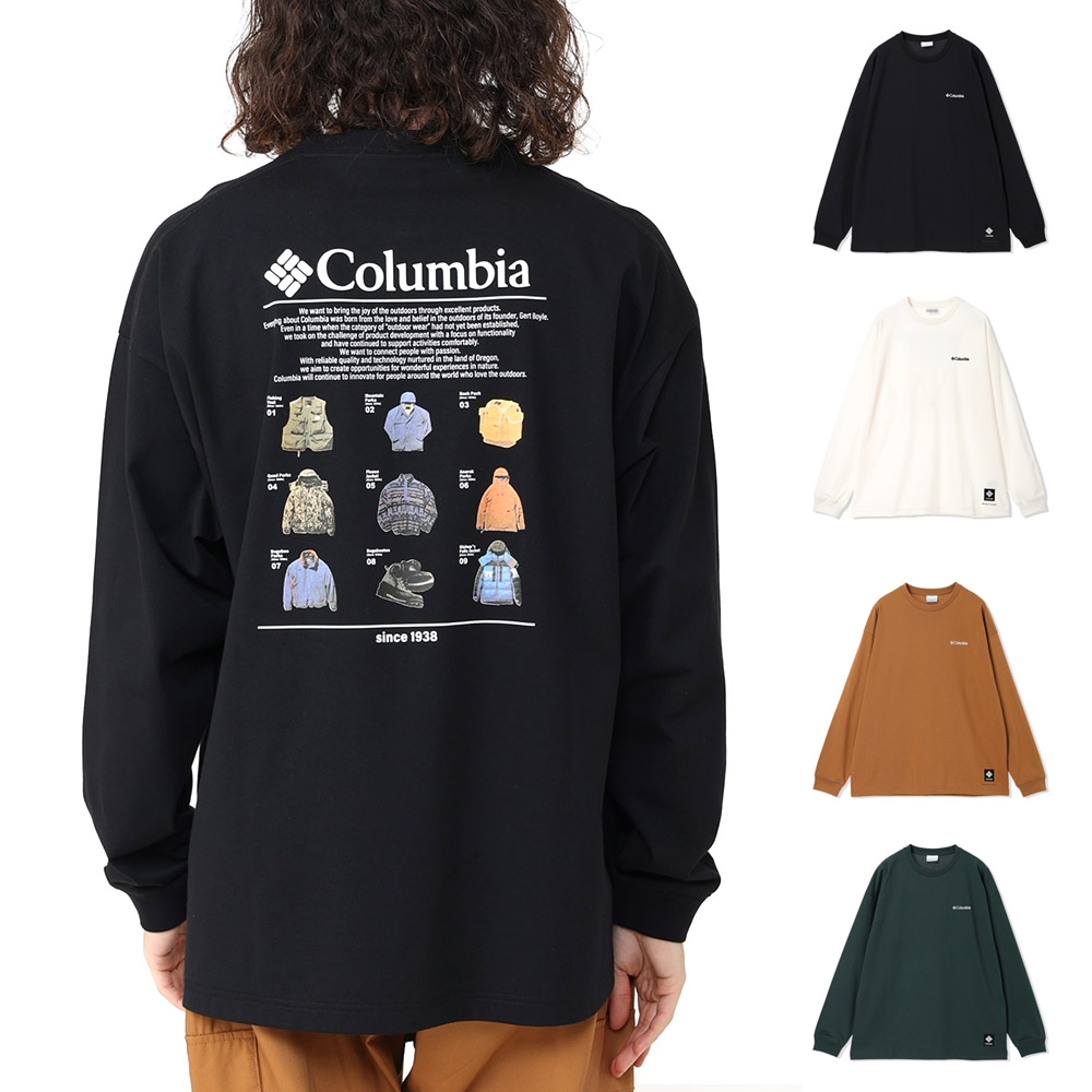 �R�����r�A Columbia ����T�V���c ���X�g�u���b�N�����O�X���[�u�O���t�B�b�NT�V���c Lost Brook LS Graphic Tee PM0325 �����Y ����T �z������ UV�J�b�g ���O��