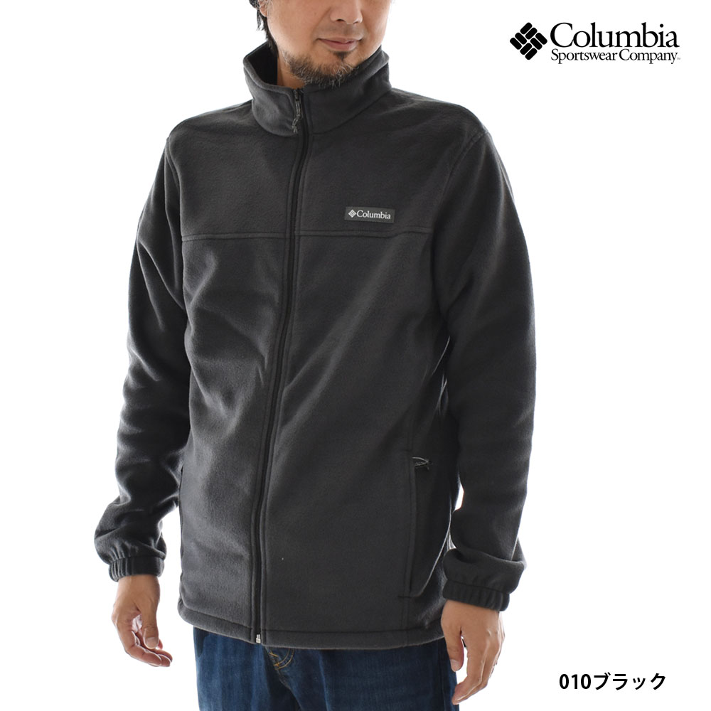 大きいサイズ メンズ Columbia スティーンズマウンテン フルジップ フリース ジャケット ブラック 1278-4310-2 1X 2X 3X 4X 5X 6X Columbia（コロンビア） フリース フリースジャケット スティーンズ