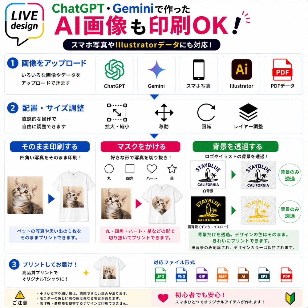 【デザインライブ】【お得な500枚セット】あなただけのオリジナルマスクをプリント制作 作成 左上プリント ロゴ入れ 名入れ ホワイト ブラック_7