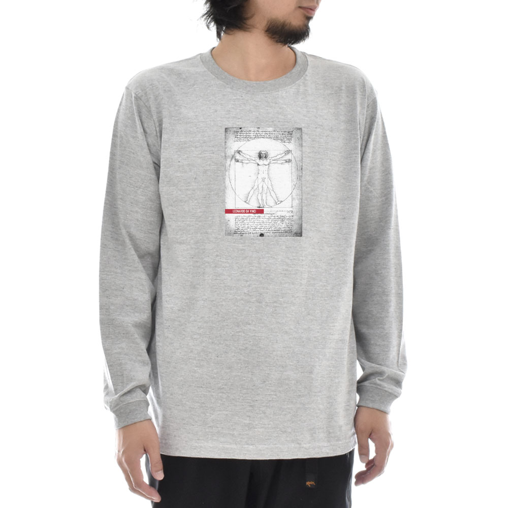 レオナルドダヴィンチ Tシャツ ウィトルウィウス的人体図 ライフ イズ 