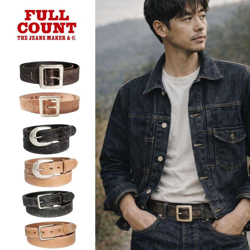 �t���J�E���g FULL COUNT �x���g ���C���h ���U�[ �x���g Wild Leather Belt 6210 6211 6218�i���[�x���g Narrow Belt �M�����\���x���g �K���\�� Garrison Belt