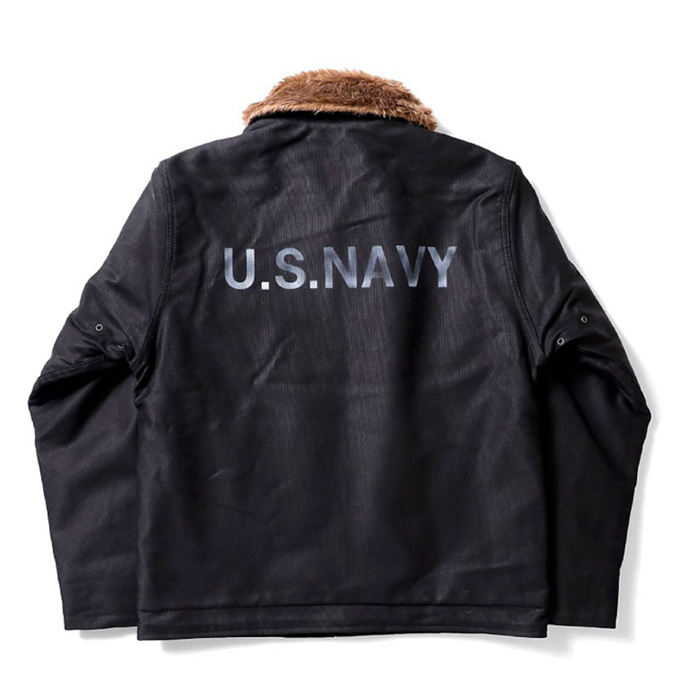 HOUSTON N-1 デッキジャケット 38 ヒューストン NAVYステンシル HOUSTON（ヒューストン） HOUSTON N1 N-1デッキジャケットタイトモデル