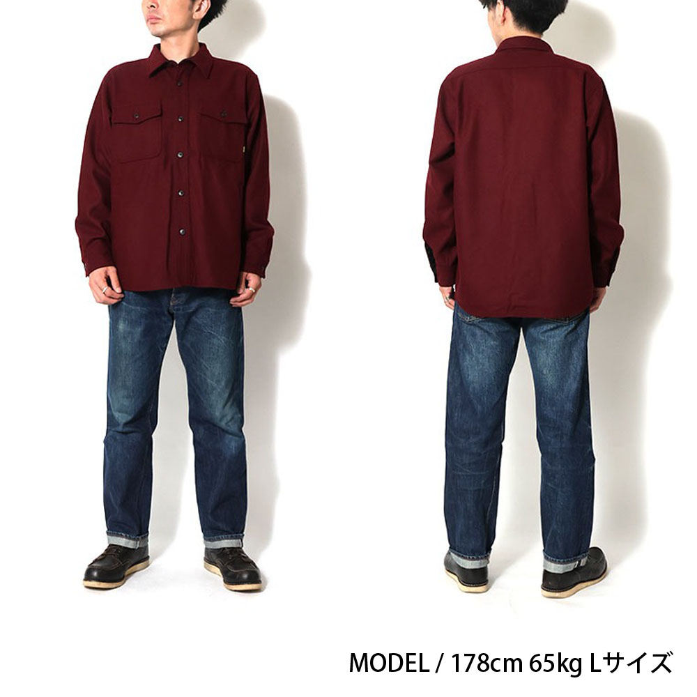 HOUSTON(ヒューストン) シャツジャケット メルトンCPOシャツ HOUSTON(ヒューストン) シャツジャケット メルトンCPOシャツ