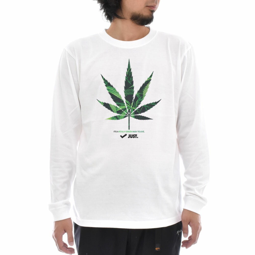 大麻 大麻柄 マリファナ マリファナ柄 Tシャツ 長袖Tシャツ ロンT