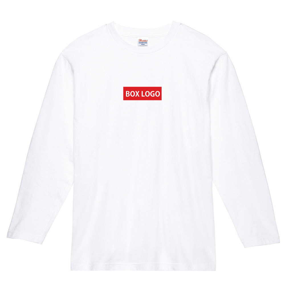 【長袖 オーダーメイドTシャツ】あなたの為の1着を作ります 名入れ ボックスロゴ 長袖Tシャツ ロンT オリジナルロゴ メンズ レディース 大きいサイズ BOX LOGO｜stayblue｜02