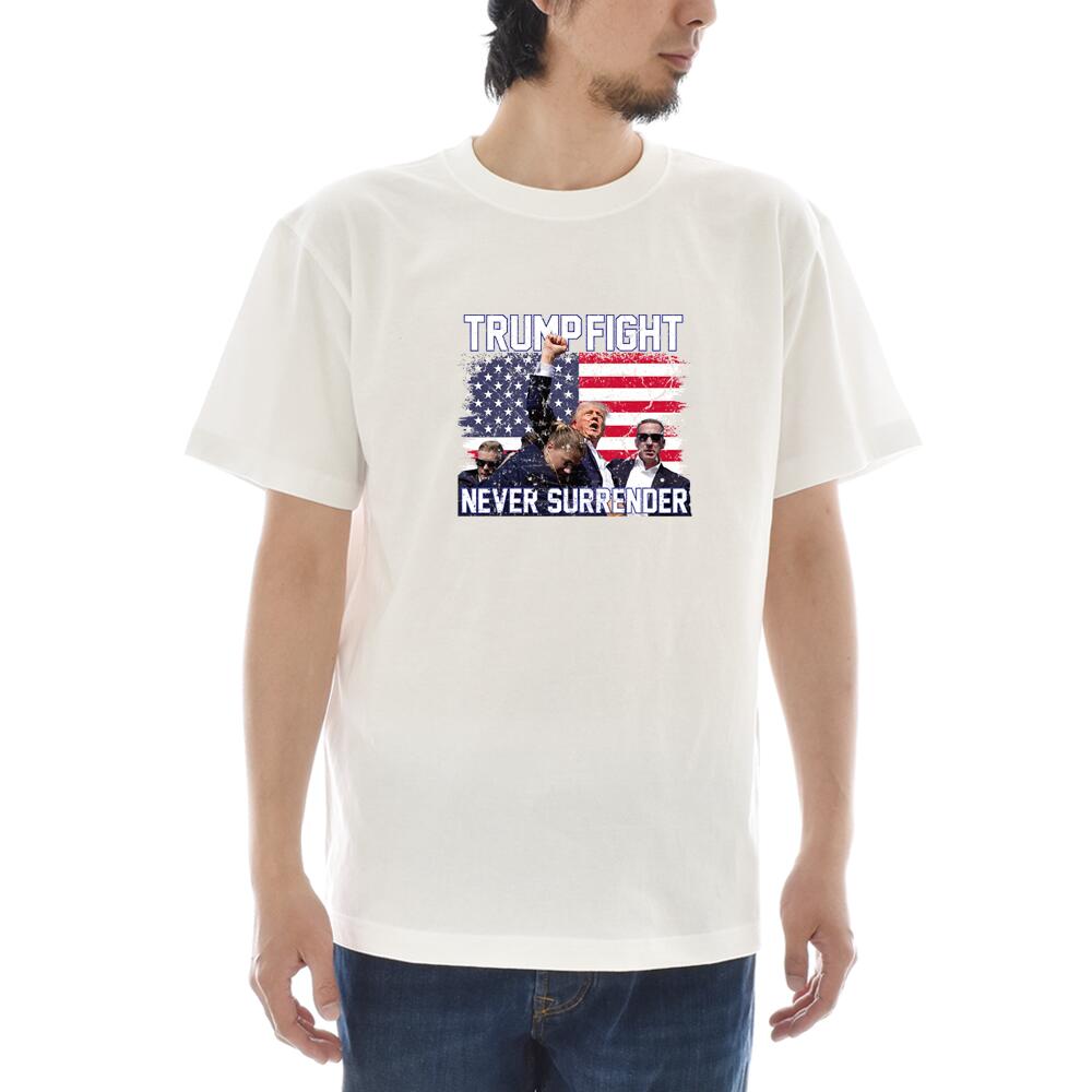 メッセージ Tシャツ ドナルド トランプ 大統領選挙 暗殺未遂 銃撃 大統領選 大統領候補 選挙運動 半袖Tシャツ ティーシャツ メンズ レディース 大きいサイズ |  | 01