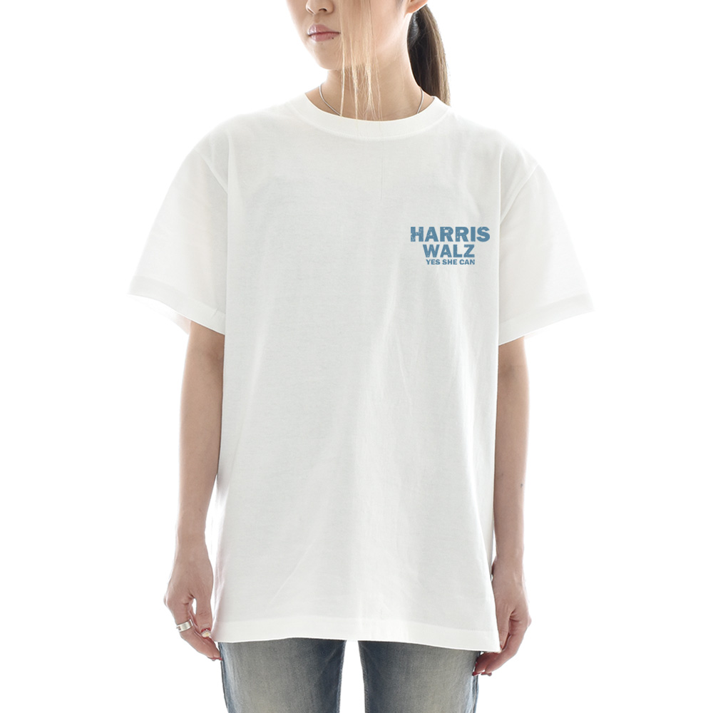 米大統領選Tシャツ カマラ・ハリス オバマ Yes She Can フロント・バックプリントTシャツ メッセージ バイデン 大統領候補 選挙運動 メンズ レディース キッズ |  | 05