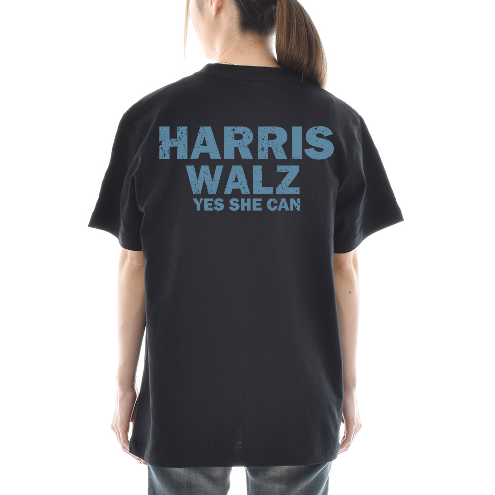 米大統領選Tシャツ カマラ・ハリス オバマ Yes She Can フロント・バックプリントTシャツ メッセージ バイデン 大統領候補 選挙運動 メンズ レディース キッズ |  | 10
