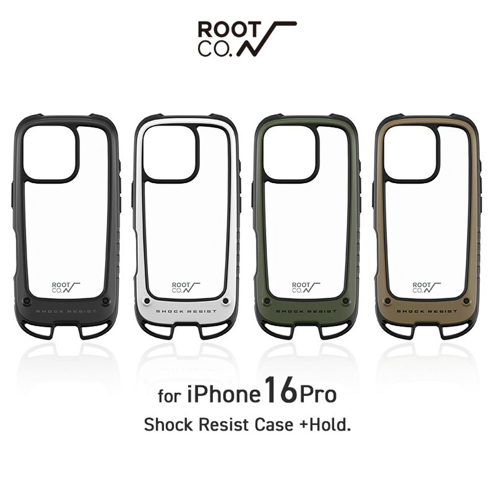 �yiPhone16Pro��p�P�[�X�z���[�g �R�[ ROOT CO. iPhone�P�[�X �O���r�e�B �V���b�N���W�X�g�P�[�X �z�[���h GRAVITY Shock Resist Case +Hold. for iPhone16Pro