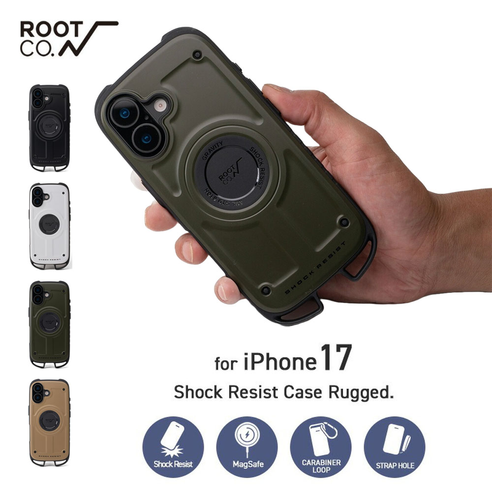 �yiPhone17��p�P�[�X�z���[�g �R�[ ROOT CO. iPhone�P�[�X �O���r�e�B �V���b�N���W�X�g�P�[�X ���M�b�h GRAVITY Shock Resist Case Rugged. for iPhone17