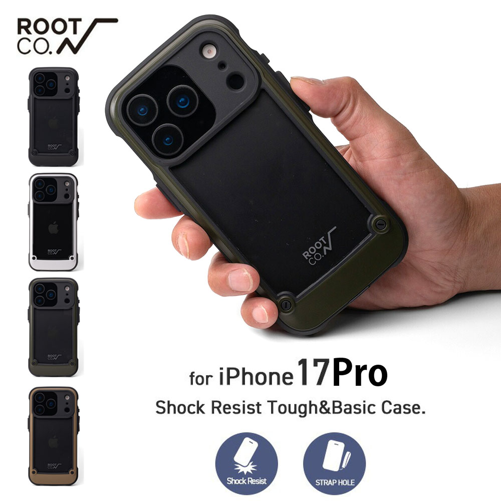 �yiPhone17Pro��p�P�[�X�z���[�g �R�[ ROOT CO. �O���r�e�B �V���b�N���W�X�g �^�t&amp;�x�[�V�b�N�P�[�X GRAVITY Shock Resist Tough &amp; Basic Case.
