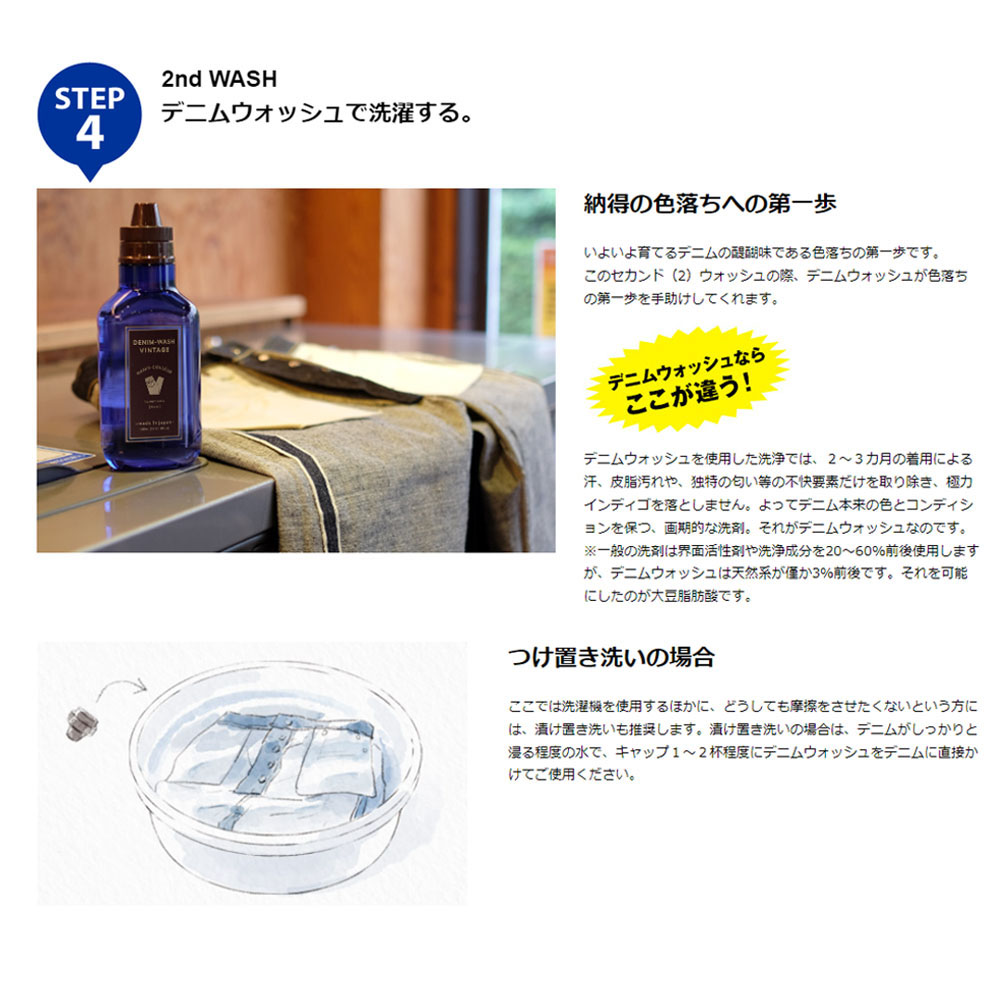 ウエアハウス WAREHOUSE 洗剤 デニムウォッシュ ヴィンテージ  Lot 5221 ジーンズ用洗剤 ジーパン用洗剤 オーガニック ゴールド シルバー ウェアハウス | WAREHOUSE | 09