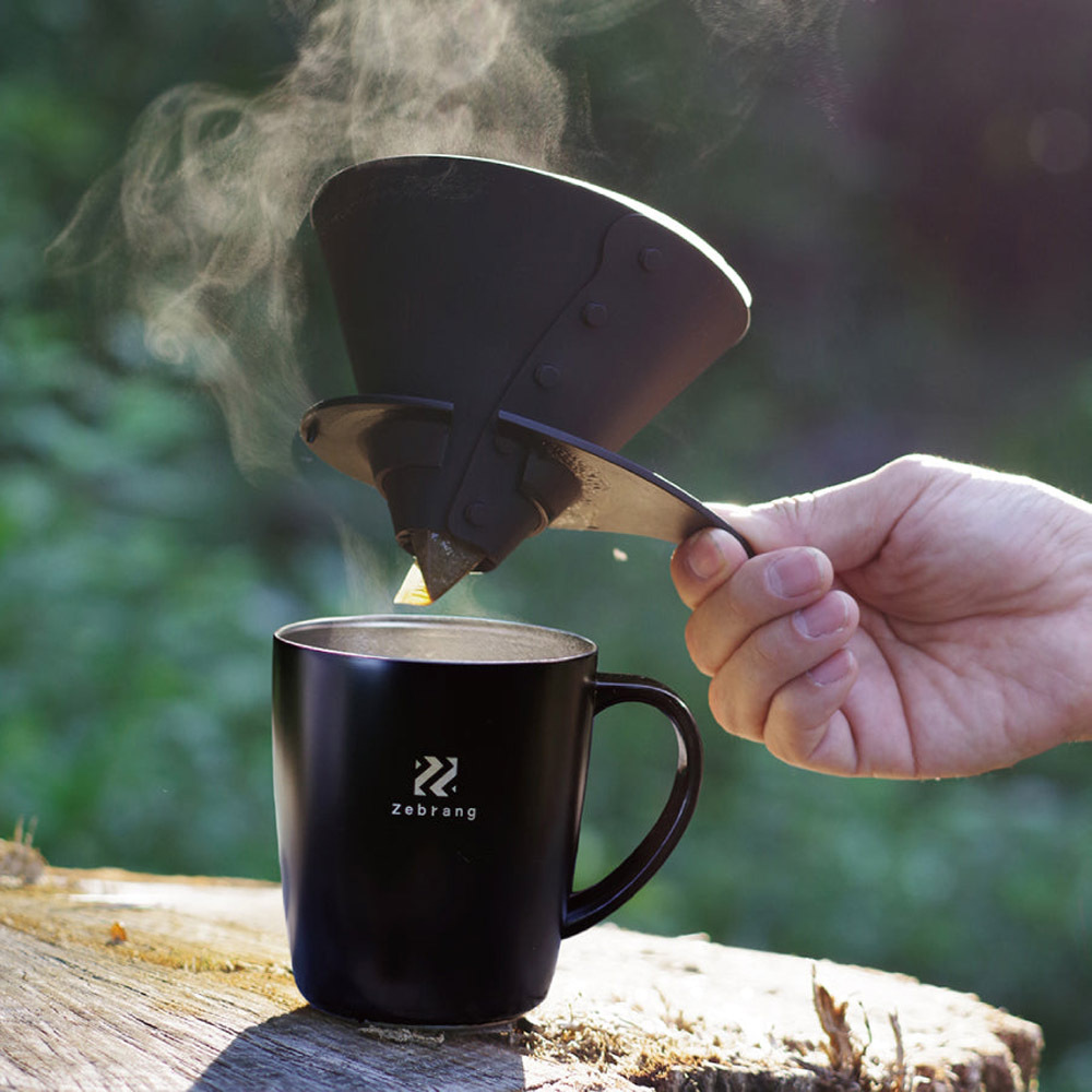 ゼブラン Zebrang ドリッパー 一人用 V60フラットドリッパー 02 プラス PLUS コーヒードリッパー 持ち運び アウトドア ブラック 黒 ZB-VDFP-02B ハリオ HARIO | HARIO | 02