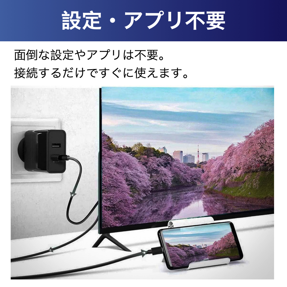HDMI ケーブル type-c typec タイプc 変換 2in1 テレビ接続 2m 4k 