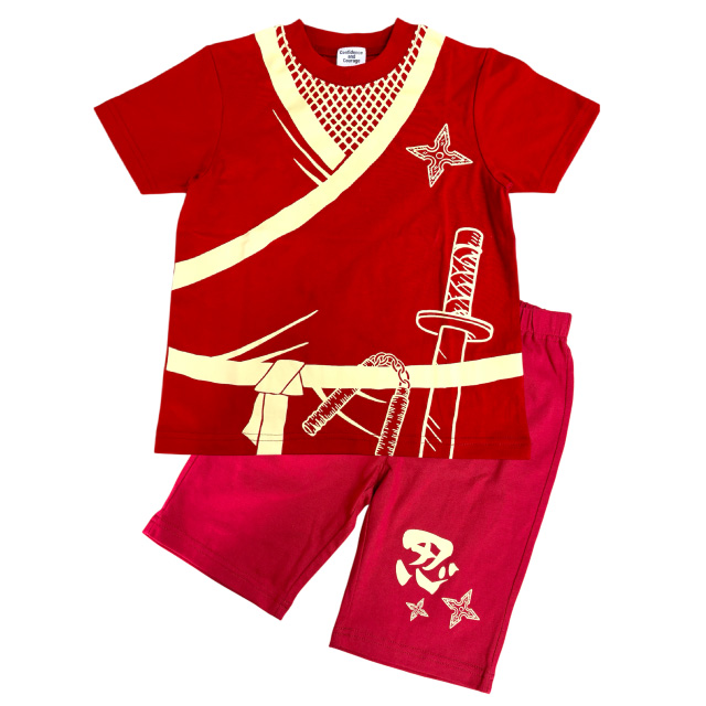 光るプリントパジャマ 恐竜 忍者 カブトムシ クワガタ 昆虫 Tシャツ