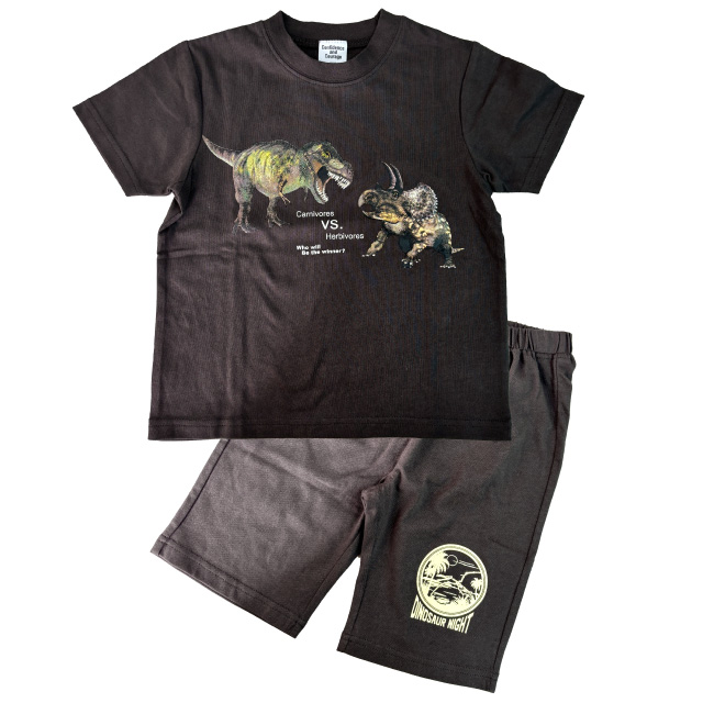 光るプリントパジャマ 恐竜 忍者 カブトムシ クワガタ 昆虫 Tシャツ
