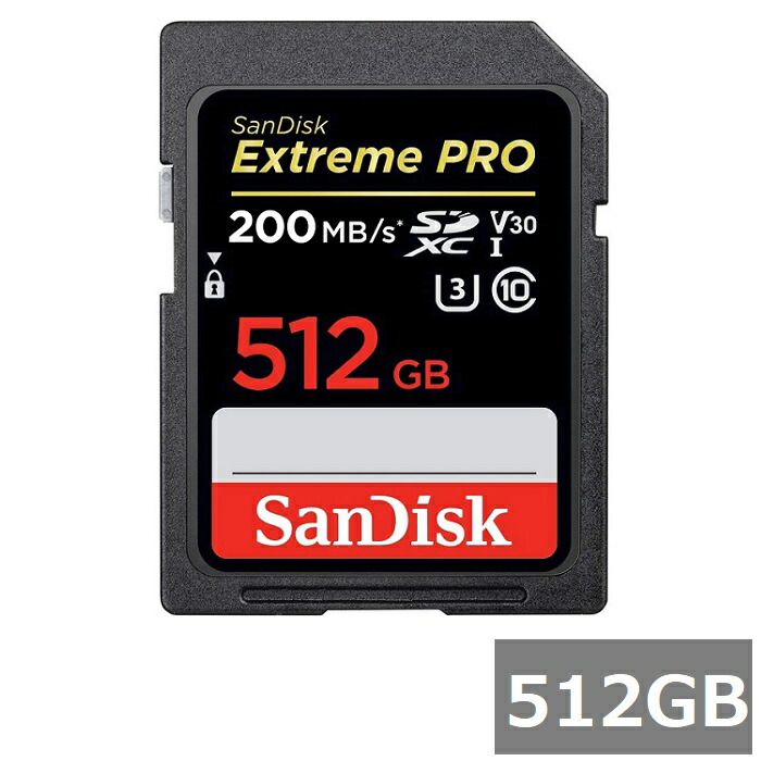 サンディスク SDカード SDXC SDSDXXD-512G-GN4IN Extreme PRO 512GB