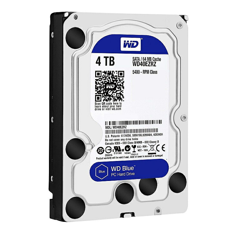 内蔵型ハードディスクドライブ Western Digiral WD40EZRZ HDD 4TB Amazon | WD Blue 4TB Desktop Hard Disk Drive - 5400 RPM SATA