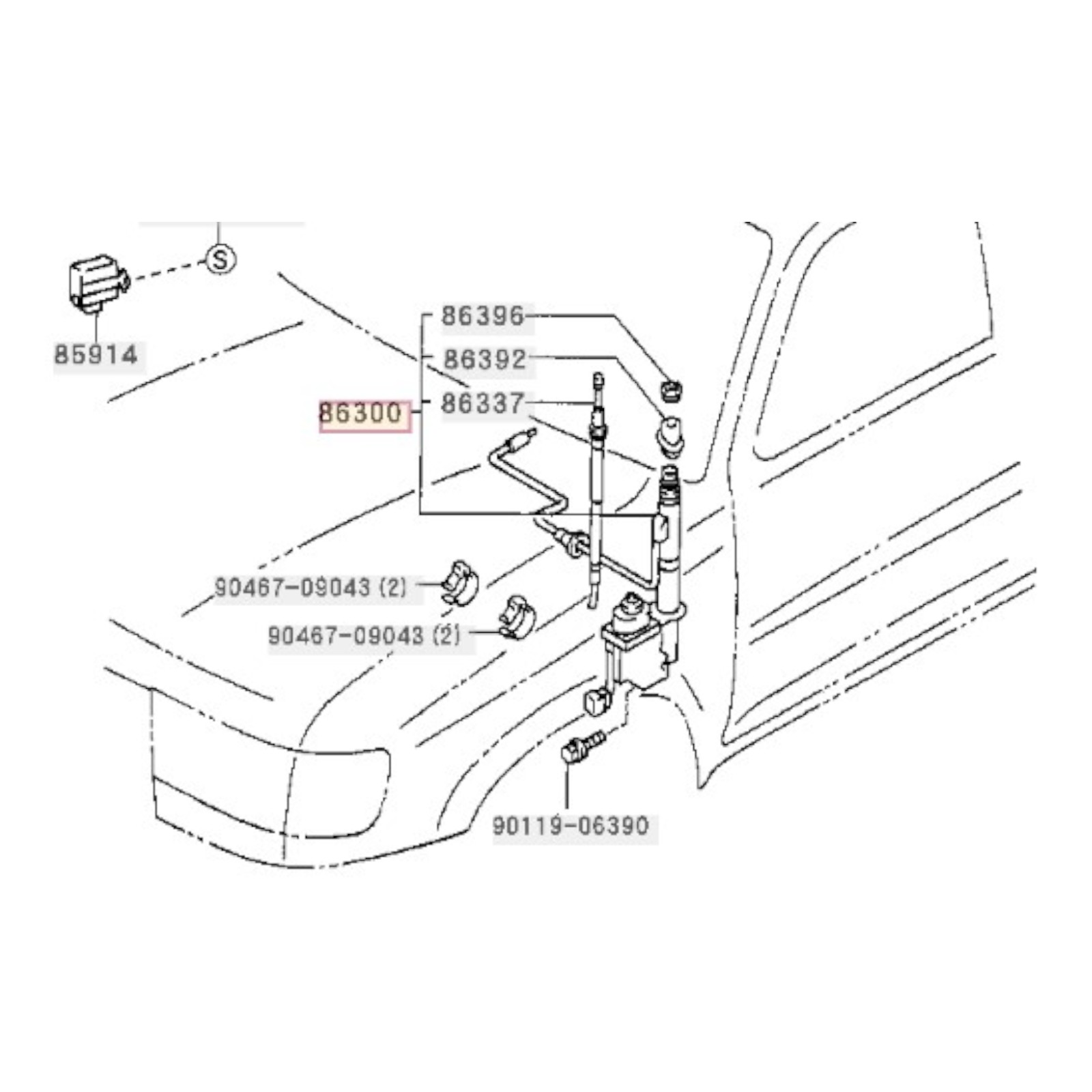 ☆新品未使用品☆ トヨタ 純正 185系 ハイラックスサーフ