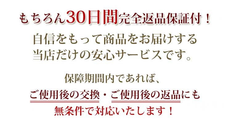 30日間返品保障