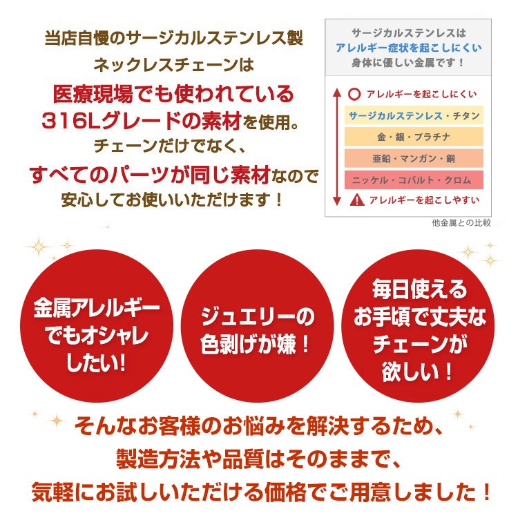 ネックレス チェーン のみ ステンレス 幅1.4mm 細身喜平チェーン アジャスター付 45cm 50cm レディース 種類 金属アレルギー対応  :kchn002:金属アレルギー対応ステンシーナナ - 通販 - Yahoo!ショッピング