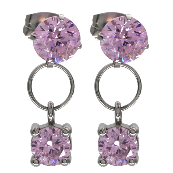 金属アレルギー対応 ステンレスピアス レディース 揺れるカラー