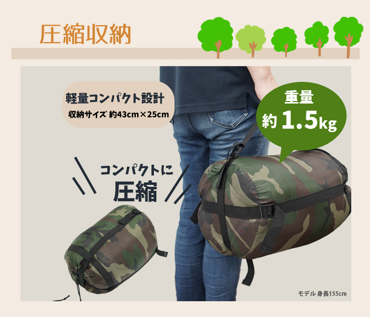 超格安価格 シュラフ 寝袋 デジタルカモフラ 3個セット コンパクト -15°C 丸洗い - 寝袋/寝具