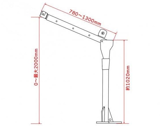 トラッククレーン 手動ウインチ付き 約455kg 油圧ピックアップ