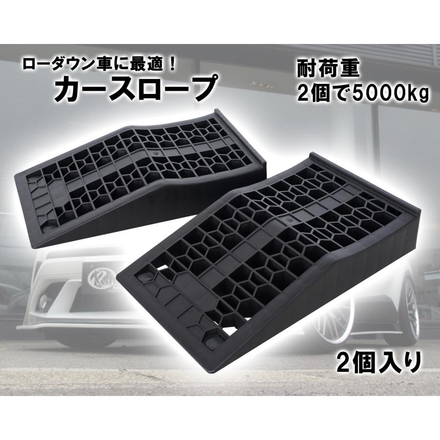 カースロープ ブラック 幅広 ショートタイプ 超低床 2個セット