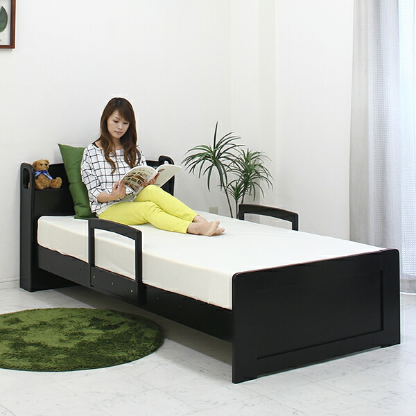 すのこベッド シングルベッド マットレス付き 木製 安い 手摺り付 すのこ ニトリ IKEA 無印好きに人気