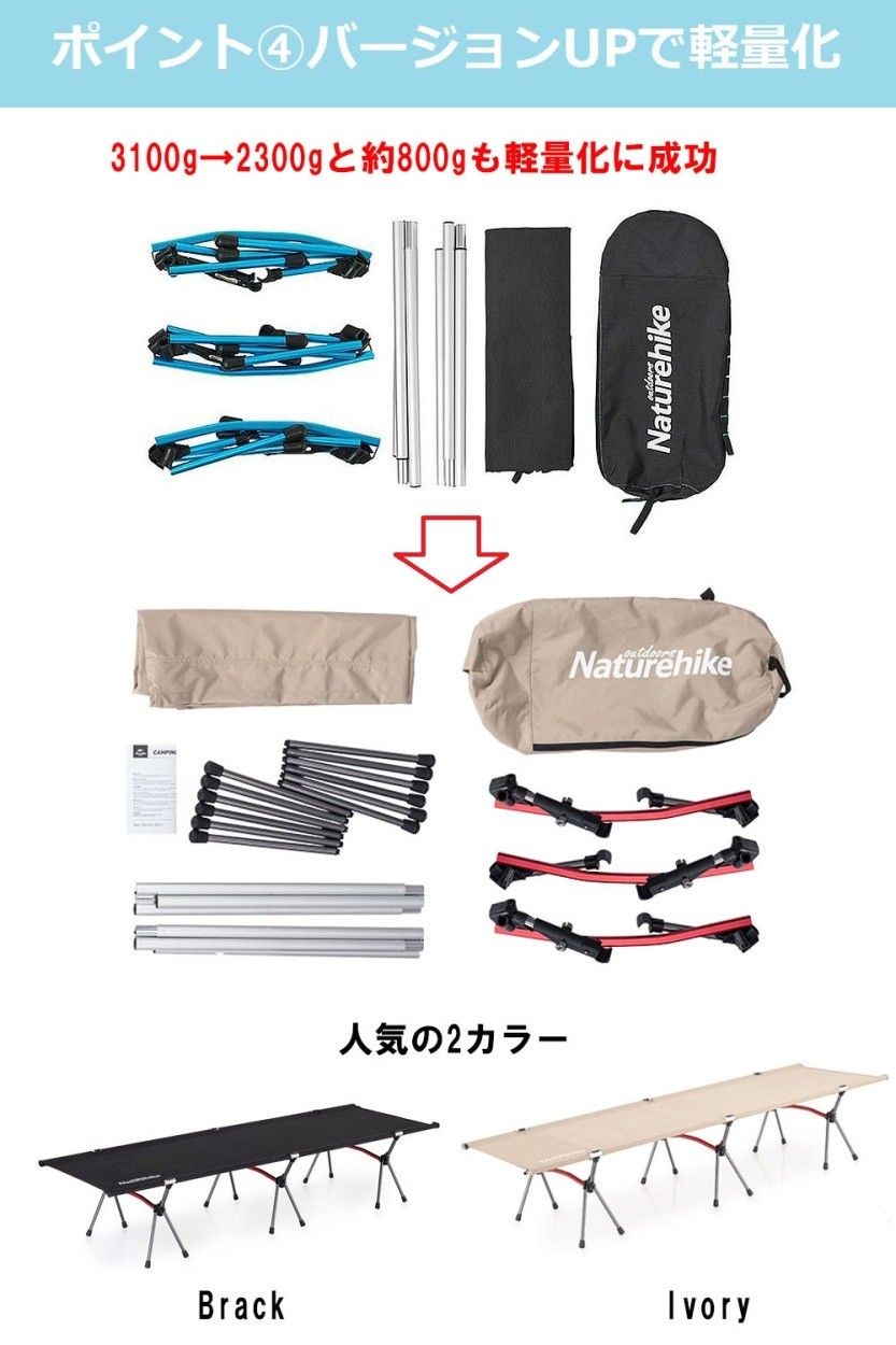 NatureHike（ネイチャーハイク） コット コット ローコット&ハイコット