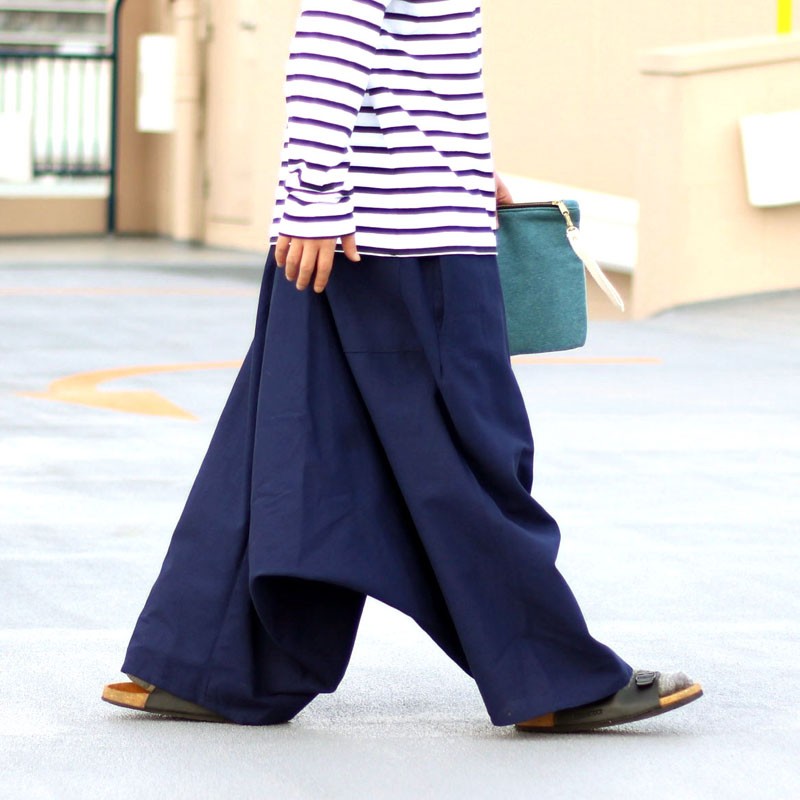 ワイドパンツ フリーサイズ メンズ 横 袴パンツ