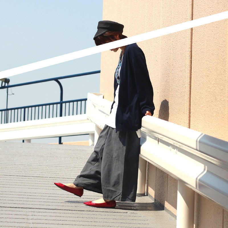 ワイドパンツ フリーサイズ グレー 袴パンツ レディース 横