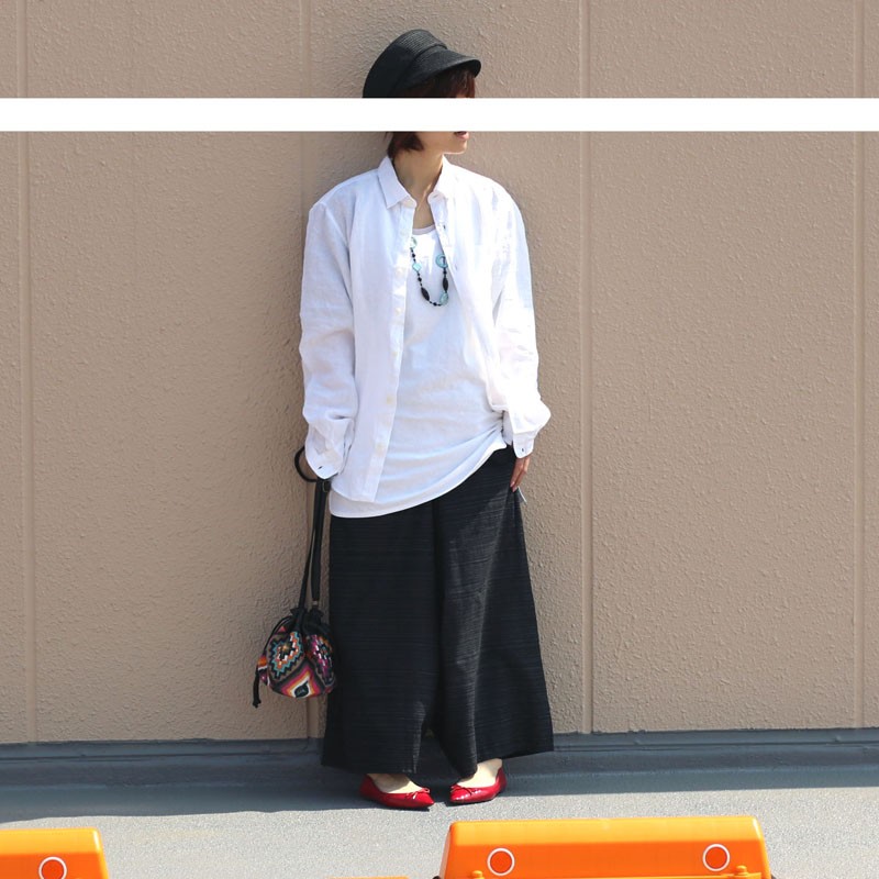 ワイドパンツ フリーサイズ ブラックストライプ レディース 袴パンツ