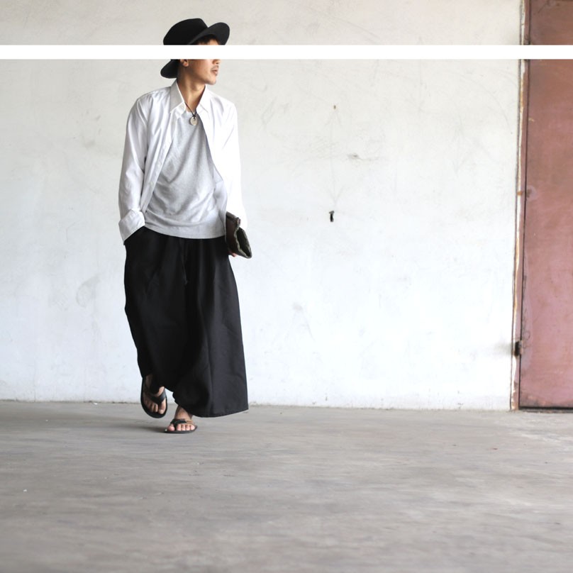 ブラック はかまパンツ