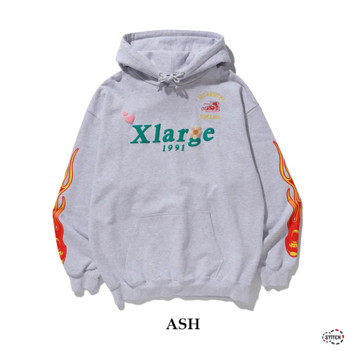 セール XLARGE エクストララージ PIGMENT DYLED PUFF LOGO PULLOVER HOODED SWEAT 101223012004 ピグメント ロゴプルオーバー フーディースウェット 正規取扱店