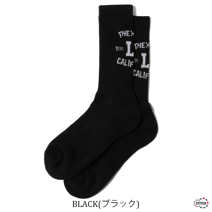 セール XLARGE エクストララージ COLLEGE LOGO SOCKS 101231054009 カレッジ ロゴ ソックス 靴下 カジュアル ブランド ロゴ シロ クロ ミドリ メンズ 正規取扱店