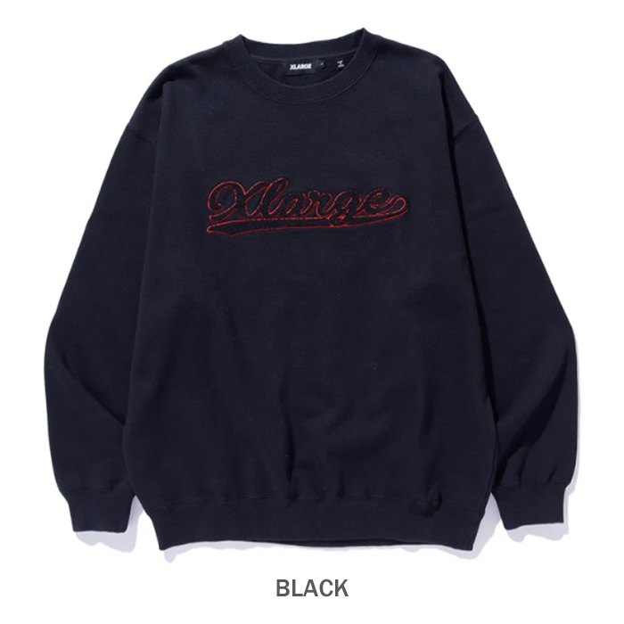 XLARGE（エクストラ ラージ） CHENILLE LOGO CREWNECK SWEATSHIRT
