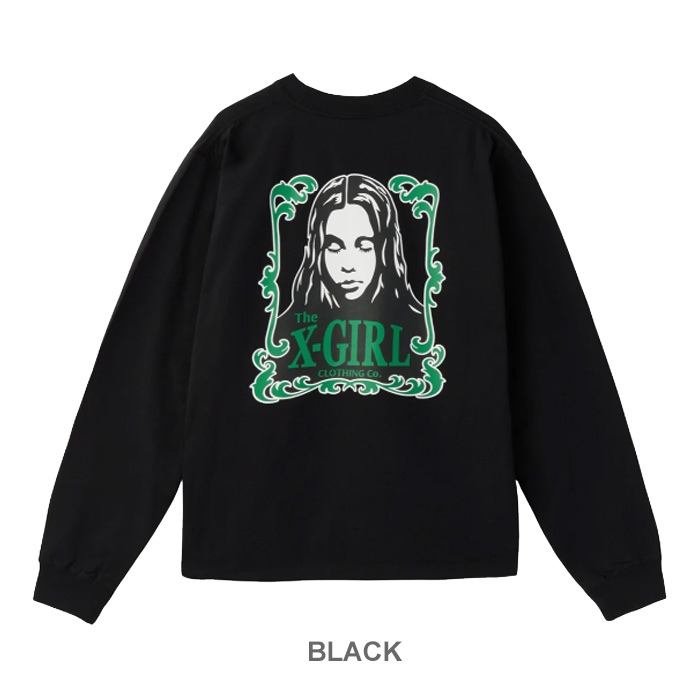 X-girl（エックスガール） セール ORNAMENT FACE L/S TEE 105253011015