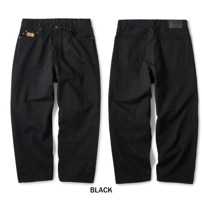FTC / EMB ブラックデニムパンツ　25ss 人気　即完売　バギーパンツ FTC / EMB ブラックデニムパンツ 25ss 人気 即完売 バギーパンツ