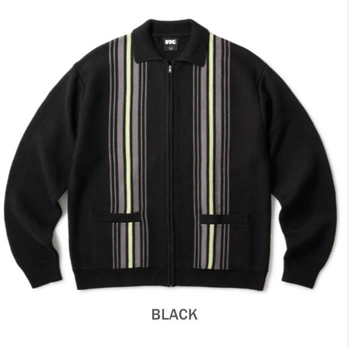 FTC ブラック カーディガン FTC SALE FTC STRIPE ZIP UP KNIT CARDIGAN FTC025AWSW12 ストライプ
