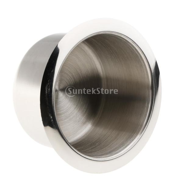 2個 ステンレス製 ドリンクホルダー カップホルダー 埋め込み 内径84mm キャンピングカーRV対応 高品質 内装パーツ スチールカップ