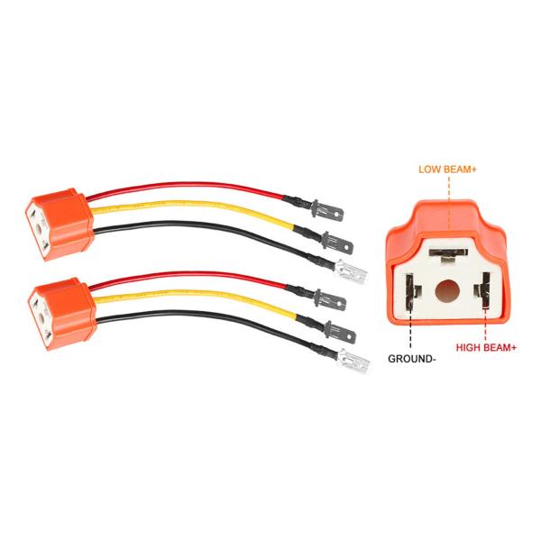 2ピースH4ワイヤーワイヤーハーネスソケットはピックアップヘビーデューティーヘッドランプに適合
