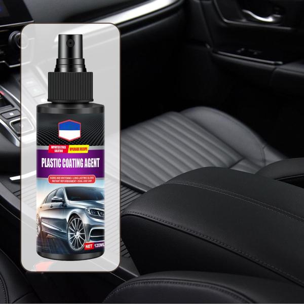 車用プラスチックコーティング剤 掃除 保護 自動車内装クリーニング用 修復スプレー 120ml 自動車再生剤 3pcs