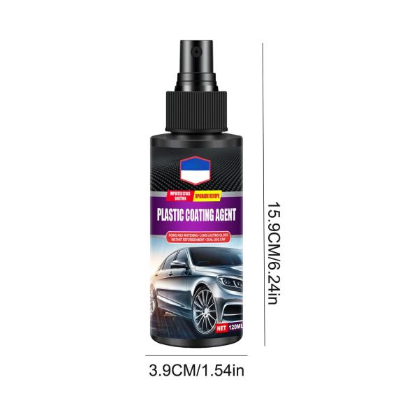 車用プラスチックコーティング剤 掃除 保護 自動車内装クリーニング用 修復スプレー 120ml 自動車再生剤 3pcs