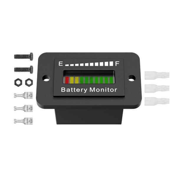 LED バッテリー容量インジケーター バッテリーモニター 12V 24V 36V 48V 60V 72V 鉛蓄電池メーター バッテリーゲージ