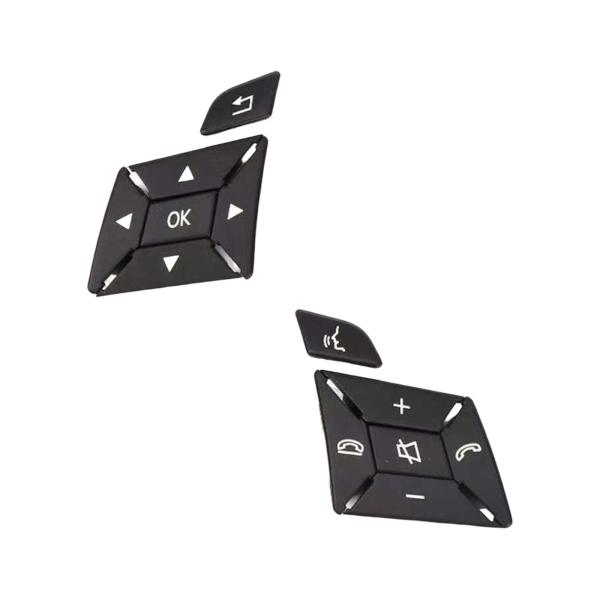 ブラックステアリングホイールコントロールメニュースイッチボタン 1669052800 1669052900 取り付けハードウェア耐久性のある