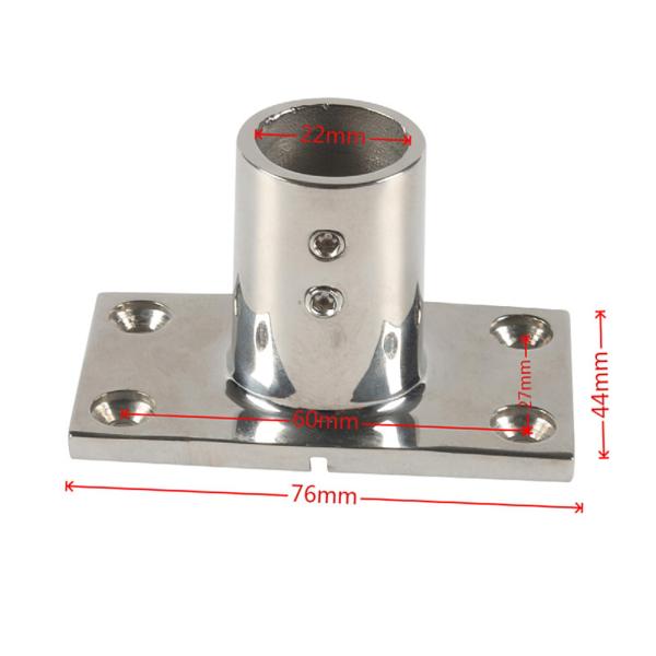 ボートデッキ手すり長方形ベース、ハンドレール継手チューブコネクタ、マリンボートハンドレール継手、DIYプロジェクト用