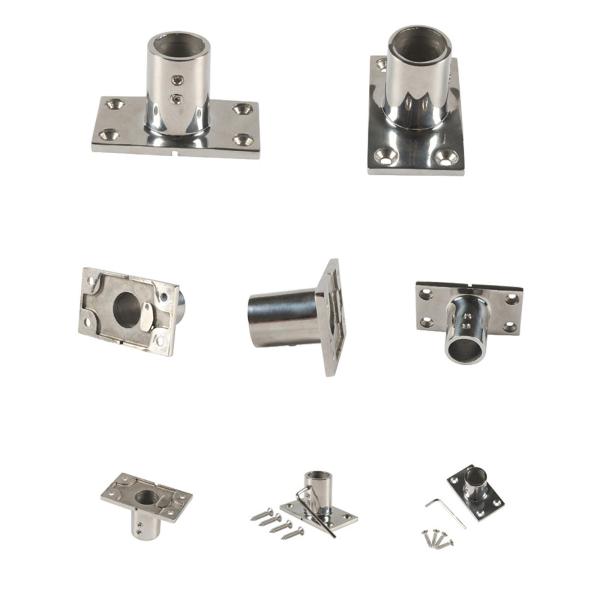 ボートデッキ手すり長方形ベース、ハンドレール継手チューブコネクタ、マリンボートハンドレール継手、DIYプロジェクト用