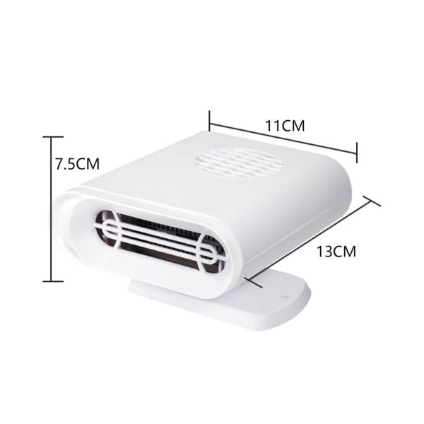 ポータブルカーヒーターファン電気ヒーターホワイト5x4x3インチ自動車用24V